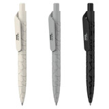 Three Marko Stone Pens in white, grey, and black, featuring textured grips and clips with a logo.