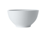 A white rice bowl, 12.5cm in diameter, featuring a smooth, matte finish. The bowl has a slightly flared shape.