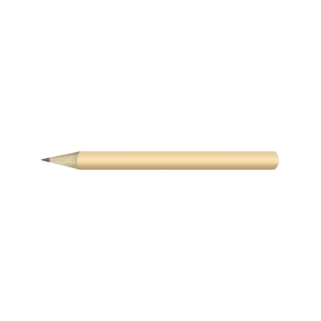 A HB Mini Pencil featuring a simple beige body and a graphite tip.