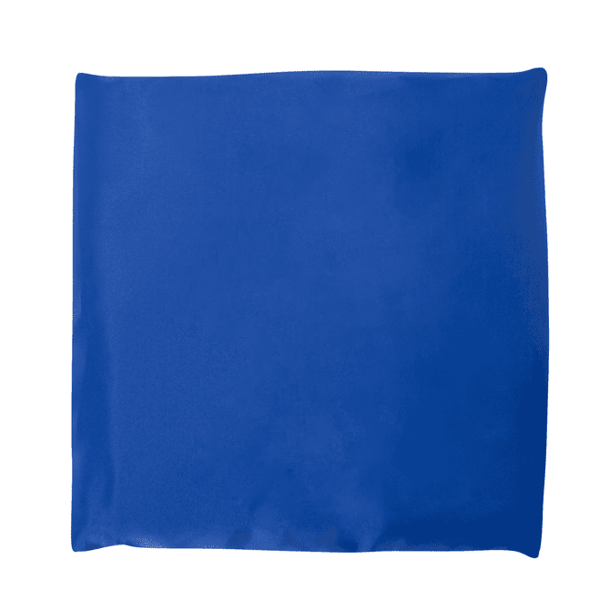 A blue Metro Recycled PET Bag with a smooth surface and a logo.