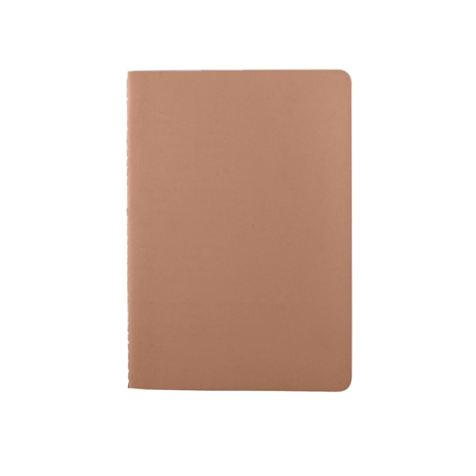 A washable paper notebook in a light brown colour, featuring a smooth, plain cover. It includes a logo on the front.