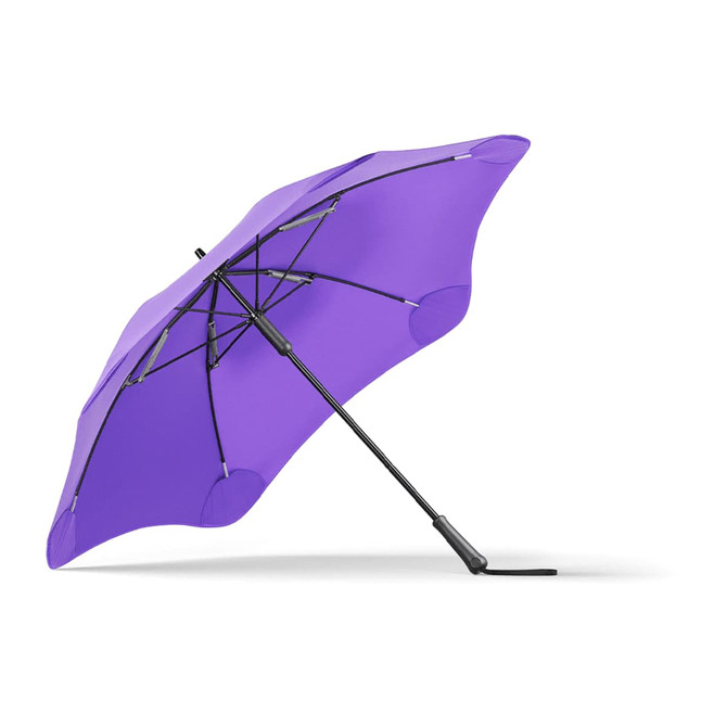 A purple BLUNT Classic Umbrella with a black handle, featuring a sleek design and a sturdy frame.