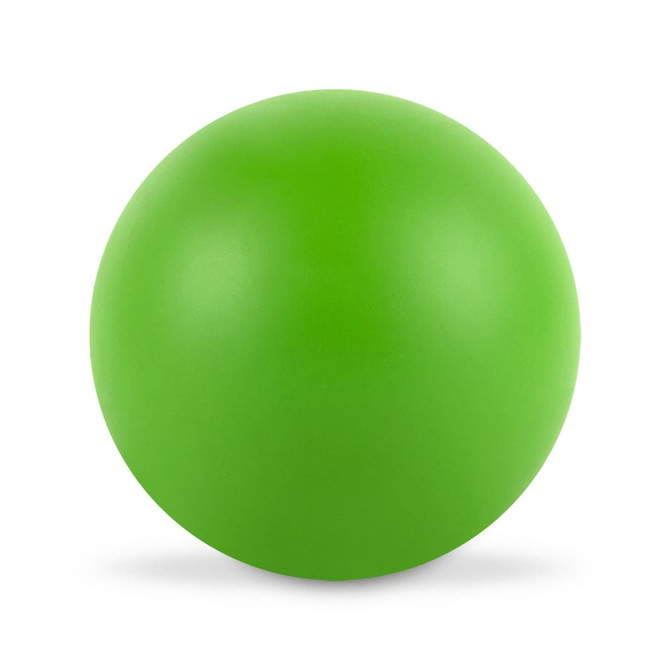 A green Hi Bounce Ball is displayed, featuring a smooth, round surface and a vibrant color.