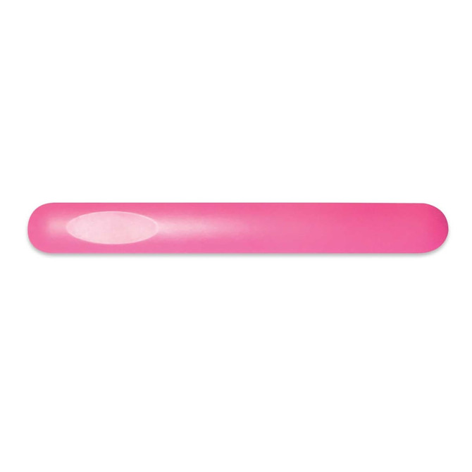 A pink nail file designed for personal grooming and nail care.