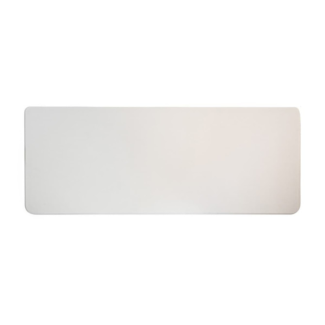 A smooth, rectangular desk mat in a clean white design, suitable for office and business use.