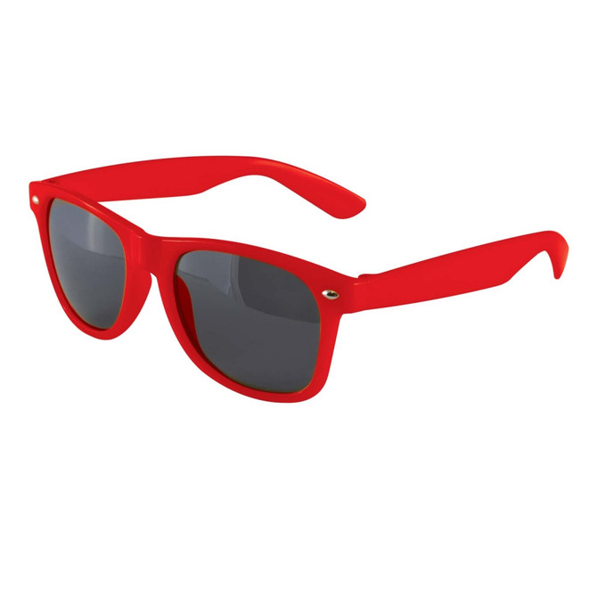 Horizon Sunglasses in bright red with dark lenses.