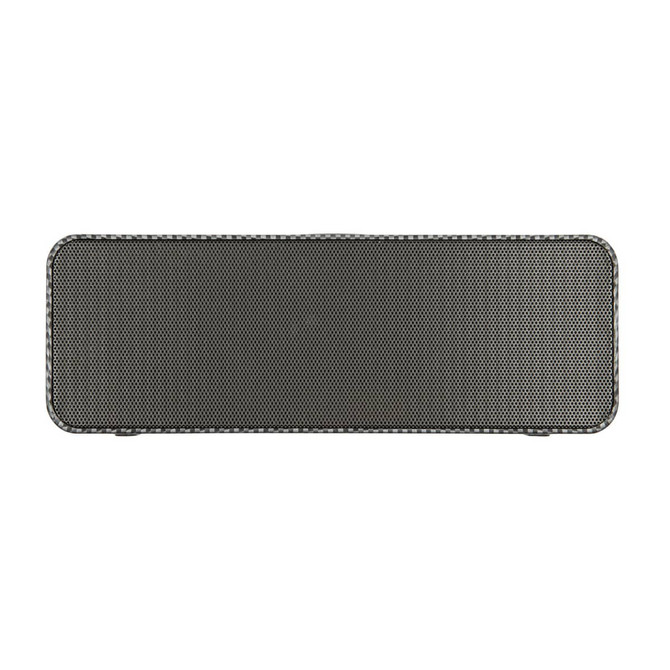 A sleek Shogun Speaker & Inductive Charger featuring a minimalist design with a textured mesh surface.