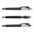 A set of three Trident Pen / Stylus Highlighters in black and silver, featuring different tips for writing and highlighting.