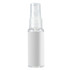 A clear spray bottle with a white label and a translucent cap, suitable for a cleaning solution.