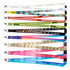 A collection of colorful lanyards featuring various patterns, logos, and designs in multiple colors.