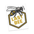 A temporary tattoo featuring a detailed illustration of a bee and the text "LAST BEE" encased in a hexagonal shape.