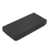 A rectangular black box with a smooth finish, designed for packaging or presentation.