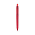 A red Eco Mechanical Pencil with a transparent barrel and a clip. It features a branded logo.