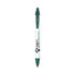 A widebody custom pen featuring a white barrel with green accents and a logo.