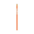 An orange writing pencil with a white eraser, featuring a branding logo.