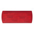 A red bandage dispenser with a smooth surface and a logo. Compact design for easy storage.