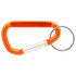 An orange 60mm carabiner with a silver keyring attachment. It features a simple, lightweight design.