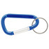 A blue 60mm carabiner with a silver keyring attachment, featuring a simple design and a logo.