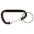 A black 60mm carabiner with a metal keyring attachment and a silver hinge mechanism.