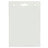 A clear plastic badge holder with two top holes for attachment, measuring 110mm W x 160mm H.