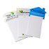A set of telephone-shaped magnetic to-do lists in white, featuring logos and lined sections for writing.