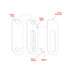 A set of smartphone straps featuring gel pad, ABS, and TPU materials, highlighted with detailing on construction.
