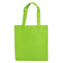 A bright green shopping tote bag with two handles and no visible branding.