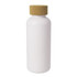 A drink bottle in a sleek white finish with a textured cork lid. It holds 650ml.