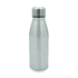 A drink bottle made of aluminium, featuring a sleek silver design and a stainless steel cap.