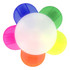 A flower-shaped highlighter featuring pink, blue, green, yellow, and orange sections, with a white centre.