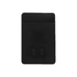 A black silicone phone wallet with two credit card slots and a sleek design.