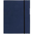A large A5 journal book in a navy blue colour with an elastic band closure and a smooth cover.