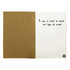 A recycled notebook with a brown kraft cover, featuring a simple inner design and a logo on one page.
