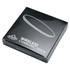 A black packaging box for a wireless charging dock, featuring a simple design and a logo.