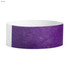 A purple Tyvek adult wristband with a textured white section, designed for events and exhibitions.