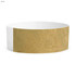 A gold Tyvek adult wristband, 25mm wide, featuring a textured design and a white edge.