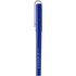 A blue recycled PET gel rollerball pen with a white clip and logo.
