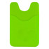 A bright green Smart Wallet with a cut-out for easy access and a pocket for cards.