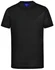 Men's ultra lightweight performance short-sleeve tee in black, featuring a logo on the tag.