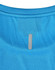 A blue ultra lightweight women's performance T-shirt with a textured pattern and a logo on the back.
