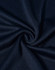 A close-up of navy blue textured fabric, displaying a smooth, lightweight weave. The fabric has a logo present.