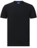 A black premium cotton short sleeve T-shirt with a tag and a logo on the neckline.