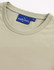 A light green men's premium cotton short sleeve t-shirt with a round neckline and a logo label.