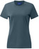 A premium cotton short-sleeve tee shirt in a teal colour, featuring a plain design and a logo on the label.