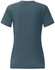 A ladies' premium cotton short-sleeve tee shirt in a navy blue tone, featuring a logo on the back.