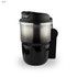 A double wall coffee mug in silver and black, featuring a secure lid and a handle for easy grip.