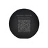 A circular black phone grip featuring a QR code and text for instructions.