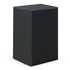 A black box with a sleek design, suitable for retail packaging. It has a simple, unmarked exterior.