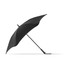 A black BLUNT Classic Umbrella features a sleek design with a curved canopy and a sturdy frame.
