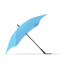 A blue BLUNT Classic Umbrella with a sleek design and a black handle, featuring a logo on the canopy.